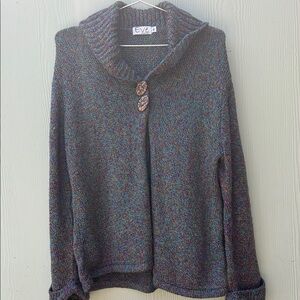 Eve Gray Cowl Neck Sweater